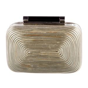 DIANE VON FURSTENBERG Metallic Leather Clutch
